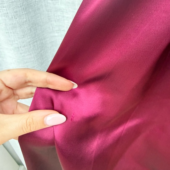 Vintage burgundy maxi satin circle skirt - Picture 11 of 11